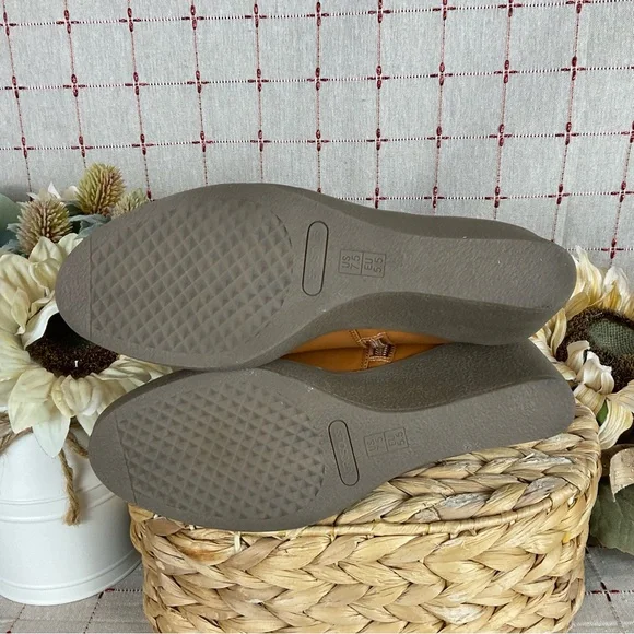 Aerosoles “Brandi” Wedge Bootie Sz 7.5 Brown Faux Leather Ankle Boots Comfy Boot - Picture 4 of 8